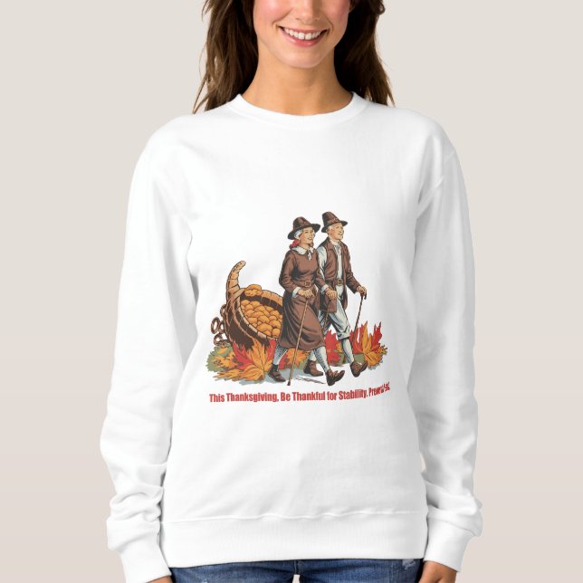 Stabilität des Vintagen Erntedanks - Seien Sie dan Sweatshirt (Vorderseite)