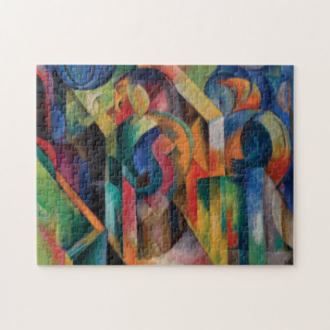 Stables von Franz Marc Puzzle (Horizontal)