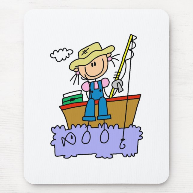 Stabmädchen Fischen Mousepad (Vorne)