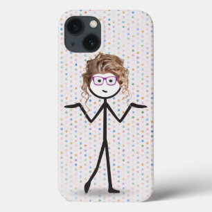 Stabmädchen mit Brille auf Punkten Case-Mate iPhone Hülle