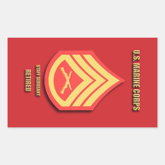 Stabsfeldwebel des United States Marine Corps Rechteckiger Aufkleber (Vorderseite)