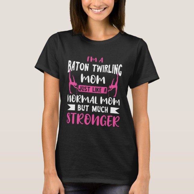 Stabturnende Mutter Stabturnerin Mutter Turnen T-Shirt (Vorderseite)
