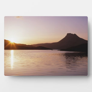 Stac Pollaidh Sonnenuntergang Schottland Fotoplatte