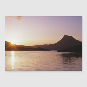 Stac Pollaidh Sonnenuntergang Schottland Magnetkarte