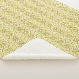 Staccato Gelbe Abstrakte Weiche Pastellkunst Sherpadecke