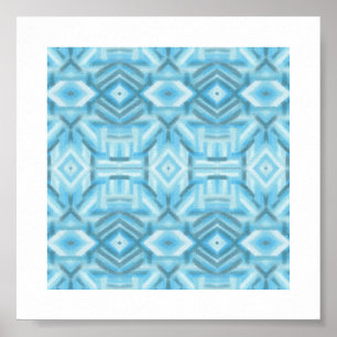 Staccato Hellblau Abstrakte Weiche Pastellkunst Poster