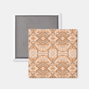Staccato Orange Abstrakte Weiche Pastellkunst Magnet