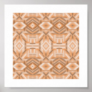 Staccato Orange Abstrakte Weiche Pastellkunst Poster