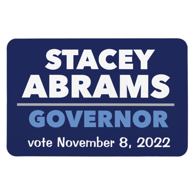 Stacey Abrams Governor Auto Magnet mit Datum! (Horizontal)
