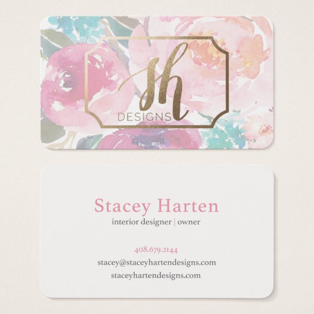 Stacey Harten Designs Business Card (Vorne & Hinten)