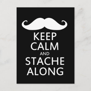 Stache Along Postkarte