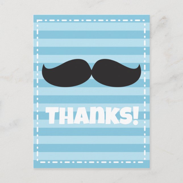 Stache Blue Postkarte (Vorderseite)