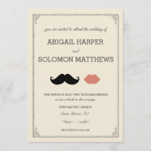 stache + kiss — Schnurrbart & Lippen Hochzeitseinl