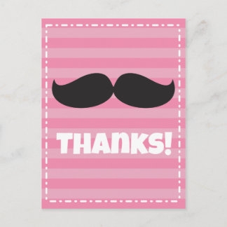 Stache Pink Postkarte