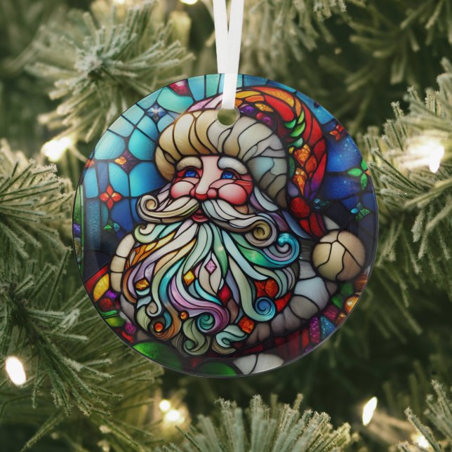 Stached Glass Santa Claus Ornament Aus Glas (InSitu)