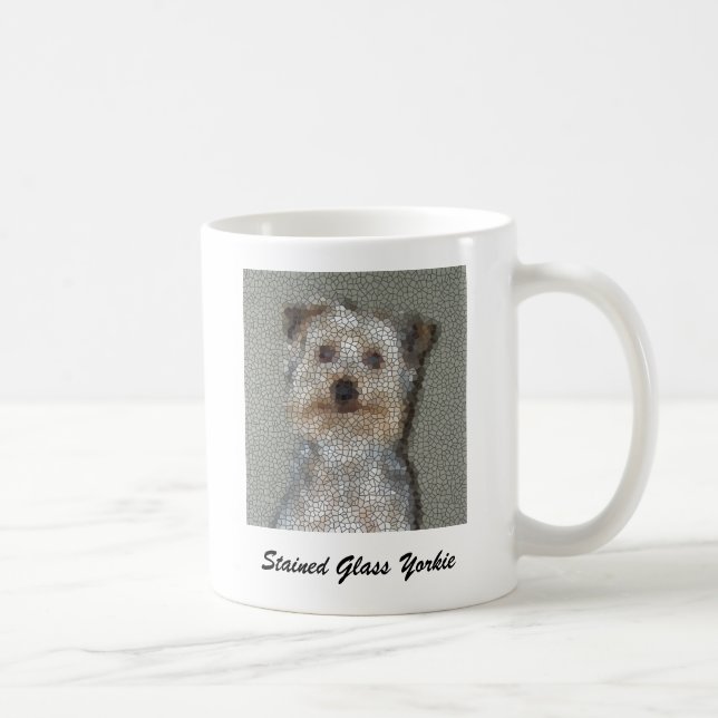 Stached Glass Yorkie Tasse (Rechts)