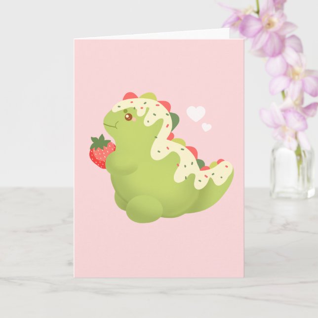 Stachelbeer-Matcha-Dinosaurier  Karte (Orchidee)