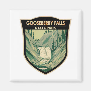 Stachelbeerfälle-Staatspark Minnesota Vintage Magnet