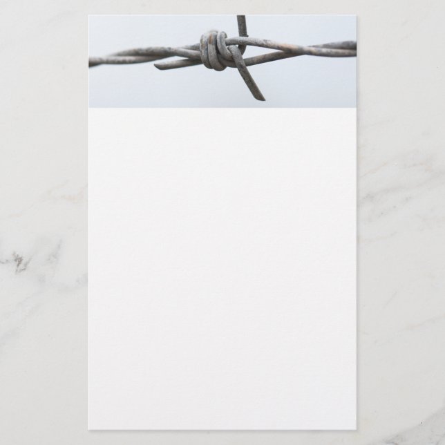 Stacheldraht Briefpapier (Vorderseite)