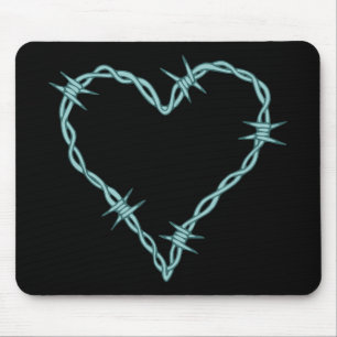 Stacheldraht-Herz Mousepad