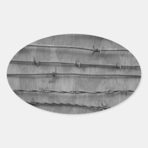 Stacheldraht Ovaler Aufkleber
