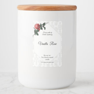 Stacheldraht-Rose Damask-Kerzen-Etikett Lebensmitteletikett