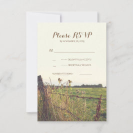 Stacheldrahtzaun für Hochzeitskarten RSVP Karte