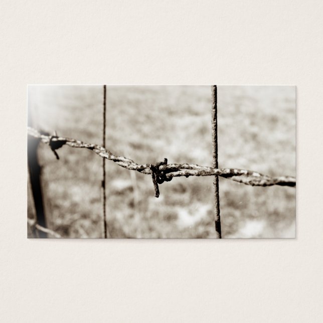 Stacheldrahtzäunung (Sepia) (Vorderseite)