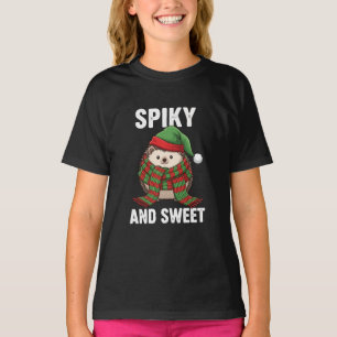 Stachelig und Süß – Süßes Weihnachtsigel-Design T-Shirt