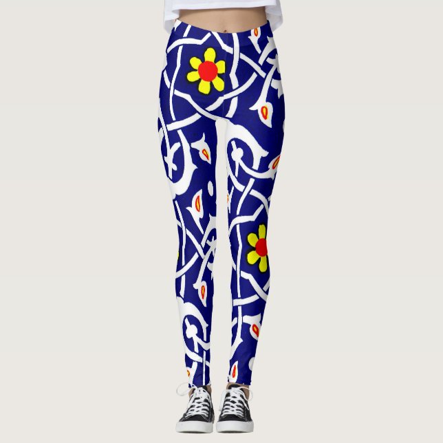 Stacheln und Blume Leggings (Vorderseite)