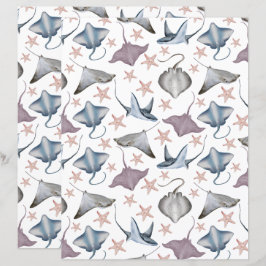 Stachelrochen Scrapbook Papier