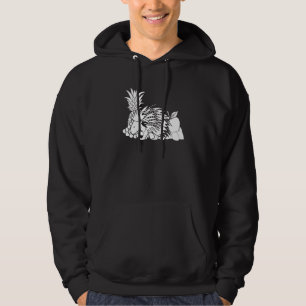 Stachelschwein Ananas Tier Nagetier Wildnis Stache Hoodie