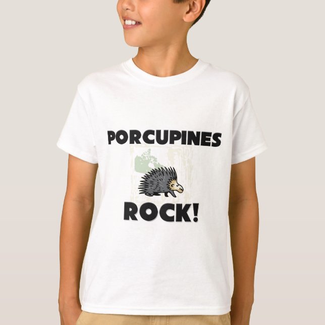 Stachelschwein-Felsen T-Shirt (Vorderseite)