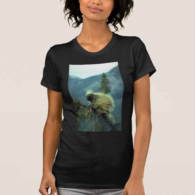 Stachelschwein in einem gezierten Baum, NWT, T-Shirt (Vorderseite)