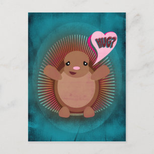 Stachelschwein Knuddeln Postkarte