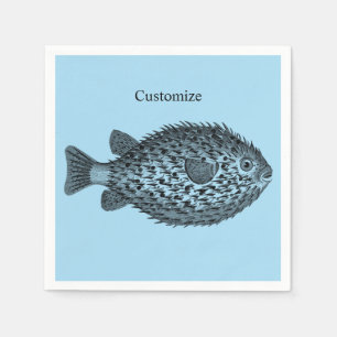 Stachelschwein Kugelfisch Thunder_Cove Serviette