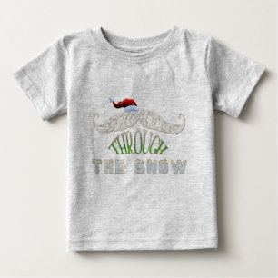 Staching durch den Schnee Baby T-shirt