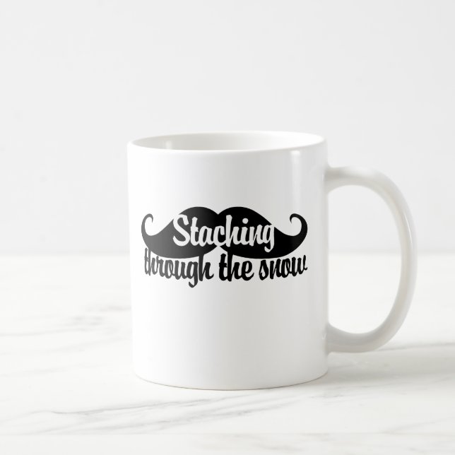 Staching durch den Schnee Kaffeetasse (Rechts)
