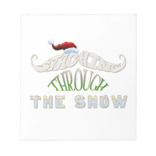 Staching durch den Schnee Notizblock