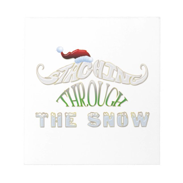 Staching durch den Schnee Notizblock (Vorderseite)