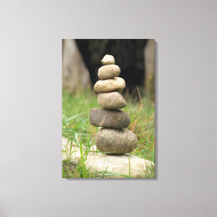 Stack der ausgewogenen Steine Leinwanddruck