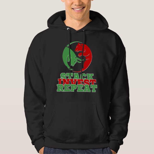 Stack Invest Repeat™ Legacy Loop Bulls & Bears Hoodie (Vorderseite)