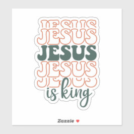 Stack Jesus ist König Aufkleber