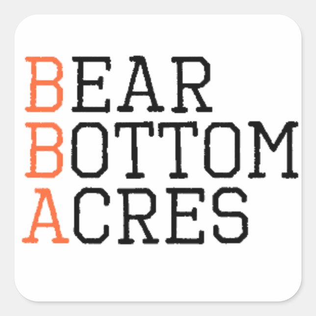 Stack-Logo Quadratischer Aufkleber (Vorderseite)