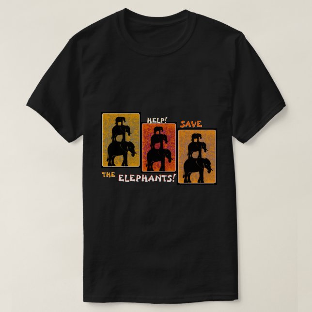 Stack O'Elephants (Personalisierte Clip On) T-Shirt (Design vorne)