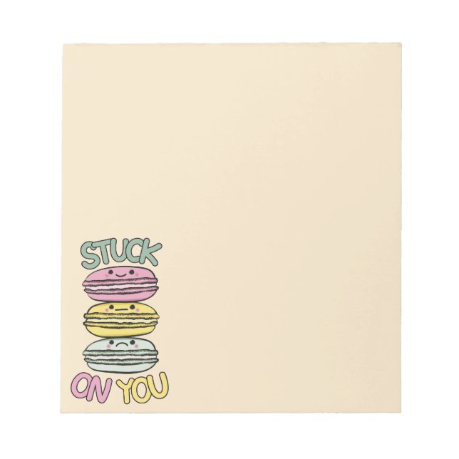 Stack of Cute Kawaii Macarons Notizblock (Vorderseite)