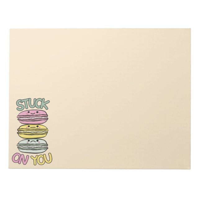 Stack of Cute Kawaii Macarons Notizblock (Vorderseite)