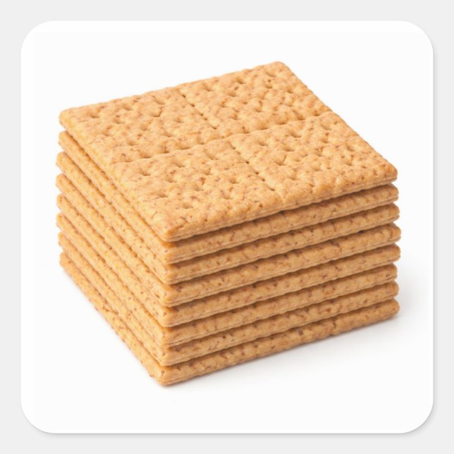 Stack of Graham Crackers on White Sticker (Vorderseite)