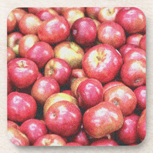 "Stack of Red Apples Fruit" Niedliches Foto. Jetzt Getränkeuntersetzer