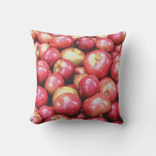 "Stack of Red Apples Fruit" Niedliches Foto. Jetzt Kissen